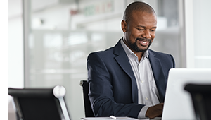 business man at computer