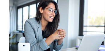 business woman at computer